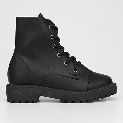Bota Coturno Look Fashion Cano Médio Feminina - Feminino
