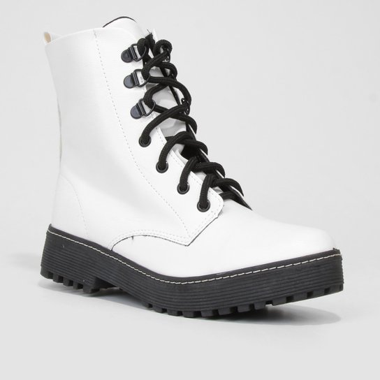 Bota Coturno Look Fashion Tratorada Feminina