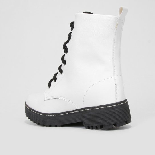 Bota Coturno Look Fashion Tratorada Feminina