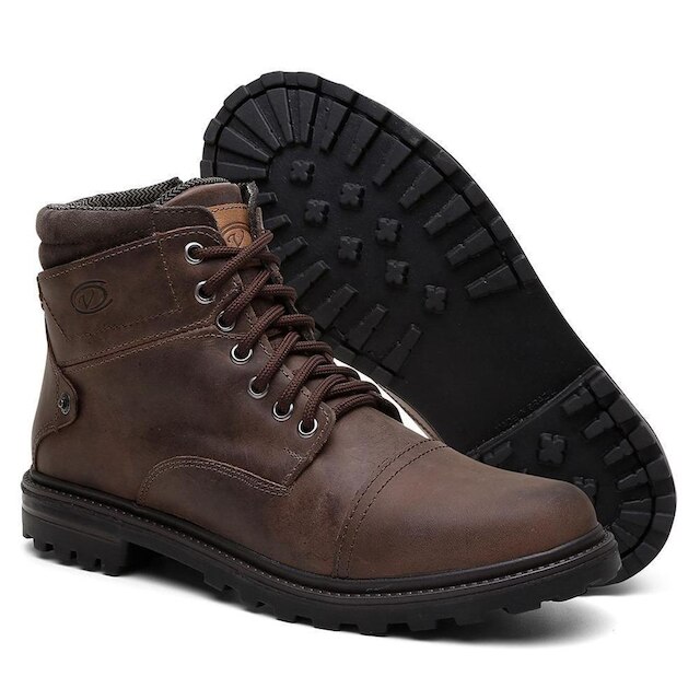 Bota Coturno Masculina Couro Venetto Cano Médio Cadarço