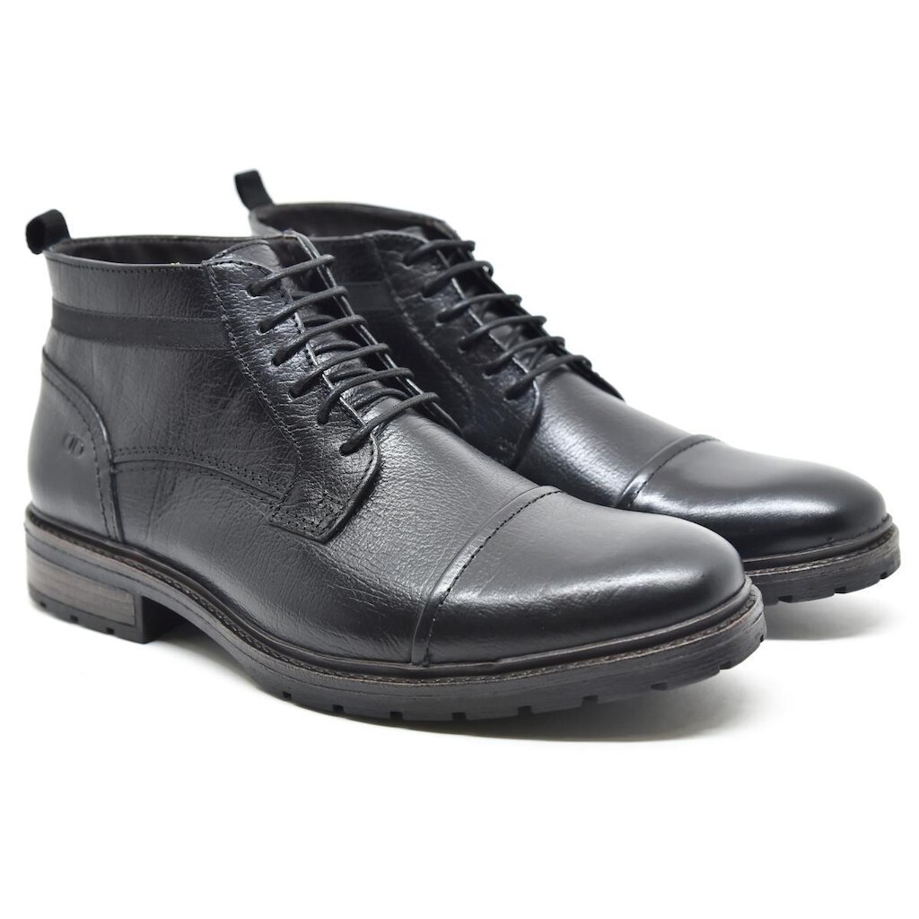 Bota Coturno Masculina Democrata Garage Astro Couro Legítimo Cano Médio Casual Confortável 301102
