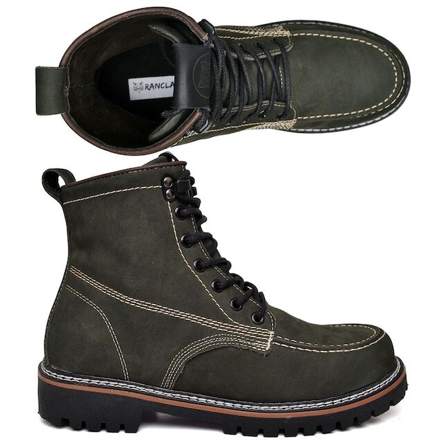 Bota Coturno Masculina Ranclafe em Couro Nobuk