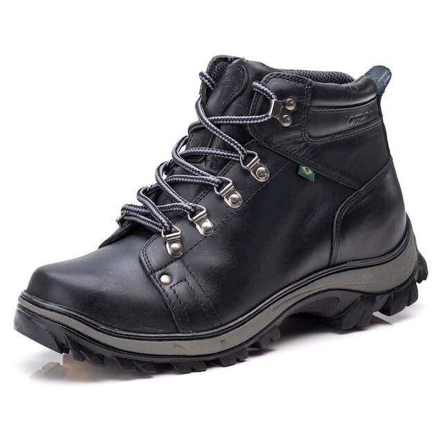 Bota Coturno Masculino Adventure Couro Palmilha em Gel