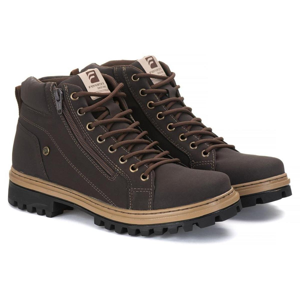 Bota Coturno Masculino Adventure Sintético Solado Tratorado Aventura Ziper Menor preço em Bota Coturno Masculino Adventure Sintético Solado Tratorado Aventura Ziper