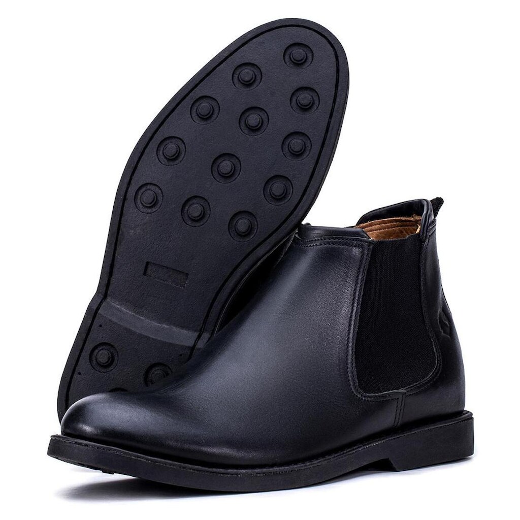 Bota Coturno Masculino Botina Cano Médio Couro Confortável