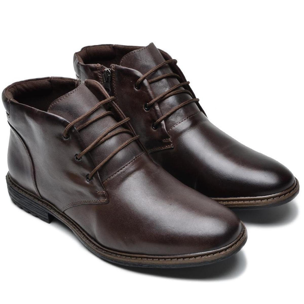 Bota Coturno Masculino Classic em Couro Cla-Cle Menor preço em Bota Coturno Masculino Classic em Couro Cla-Cle