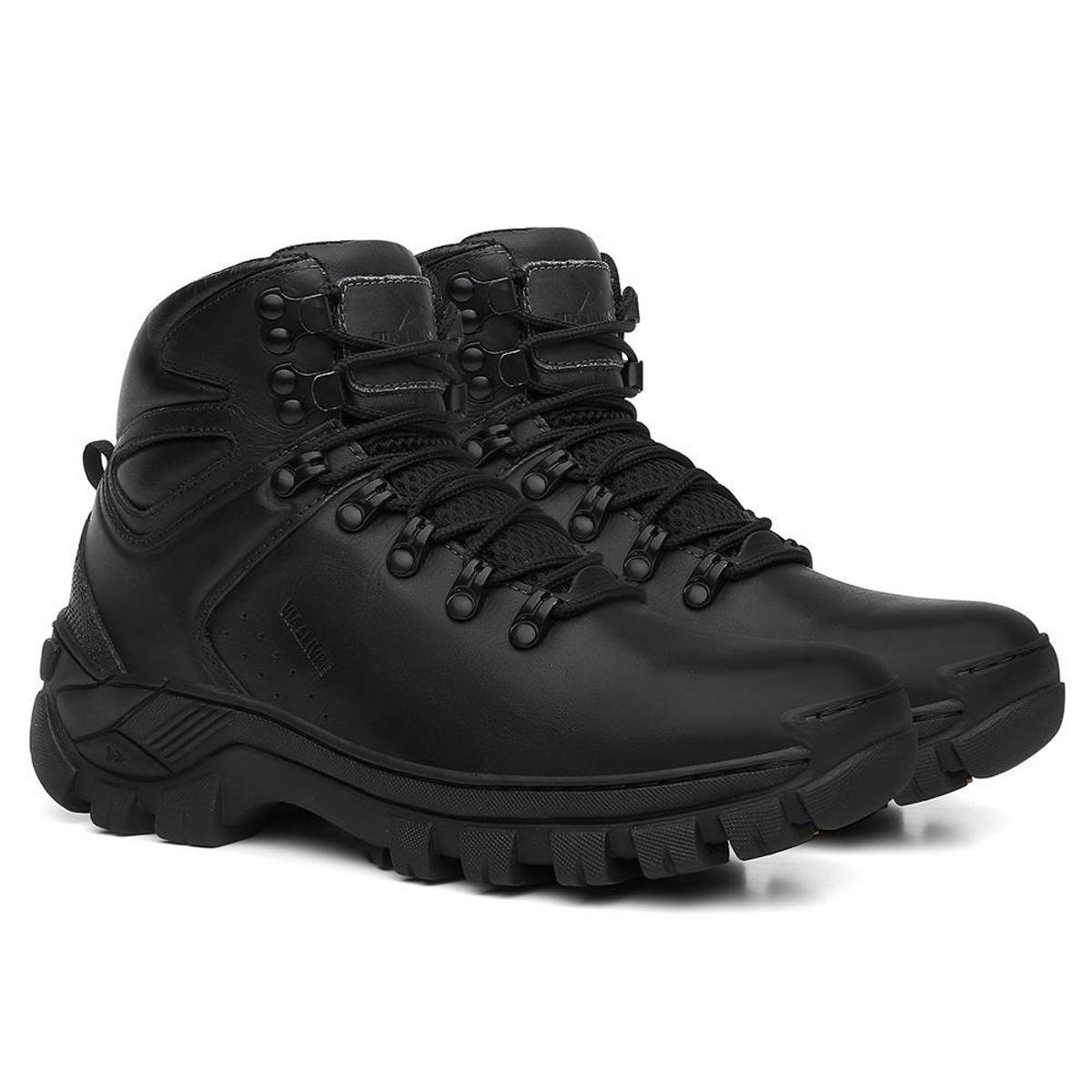 Bota Coturno Masculino Couro Arizona Legítimo Casual Esportiva Solado De Borracha - Preto Menor preço em Bota Coturno Masculino Couro Arizona Legítimo Casual Esportiva Solado De Borracha - Preto