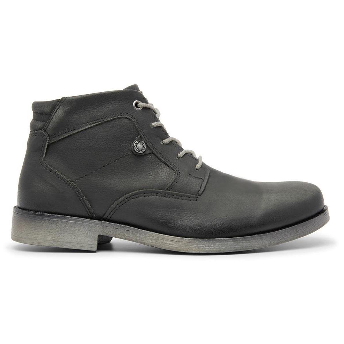 Bota Coturno Masculino Couro Costurado Conforto Macio Leve Menor preço em Bota Coturno Masculino Couro Costurado Conforto Macio Leve