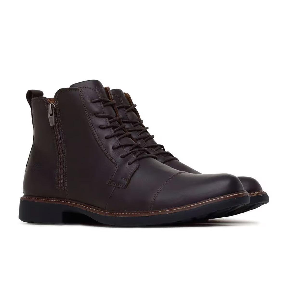 Bota Coturno Masculino Couro Legitimo Freeway Menor preço em Bota Coturno Masculino Couro Legitimo Freeway