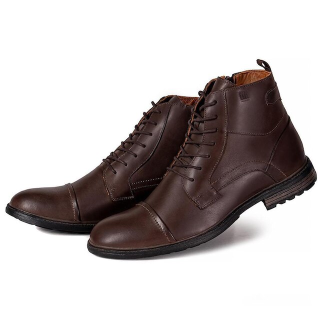 Bota Coturno Masculino em Couro Conforto Zafrem