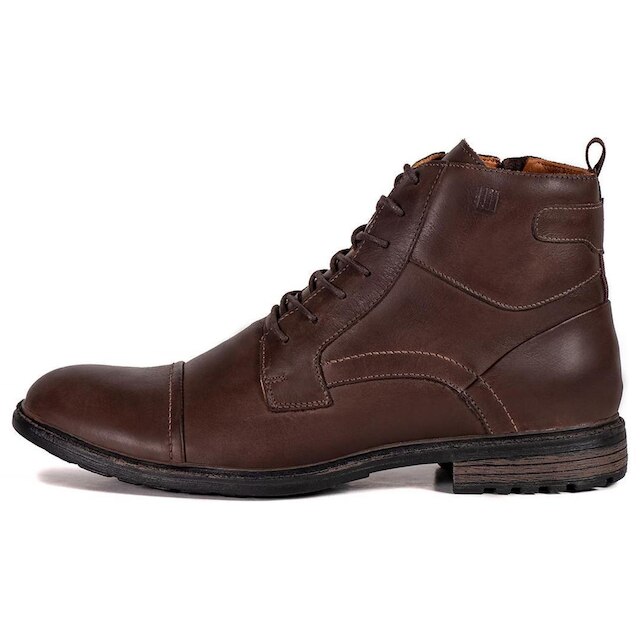 Bota Coturno Masculino em Couro Conforto Zafrem