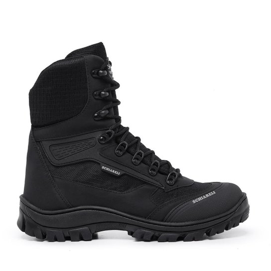 Bota Coturno Masculino Militar Tático Macio Lançamento Preta