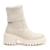 Bota Coturno Meia Feminino Cano Alto Salto Medio Off - Off White