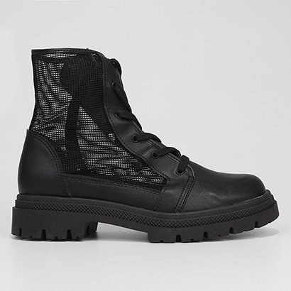 Bota Coturno Moleca Cano Médio Feminina - Feminino