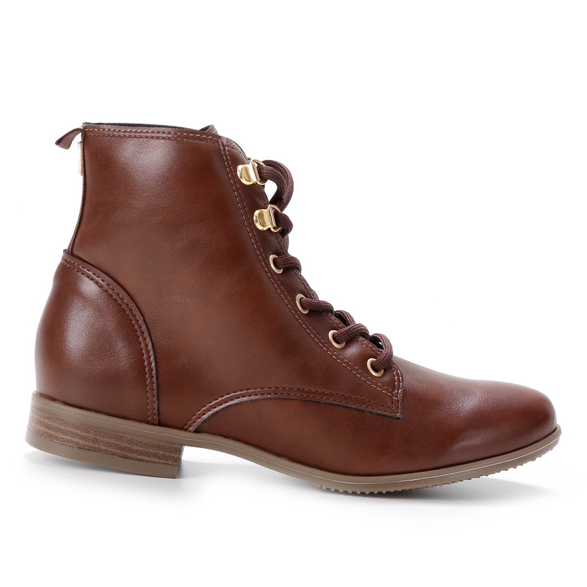 Bota Coturno Moleca Lisa Feminina - Café é ruim? Bota Coturno Moleca Lisa Feminina - Café é boa?