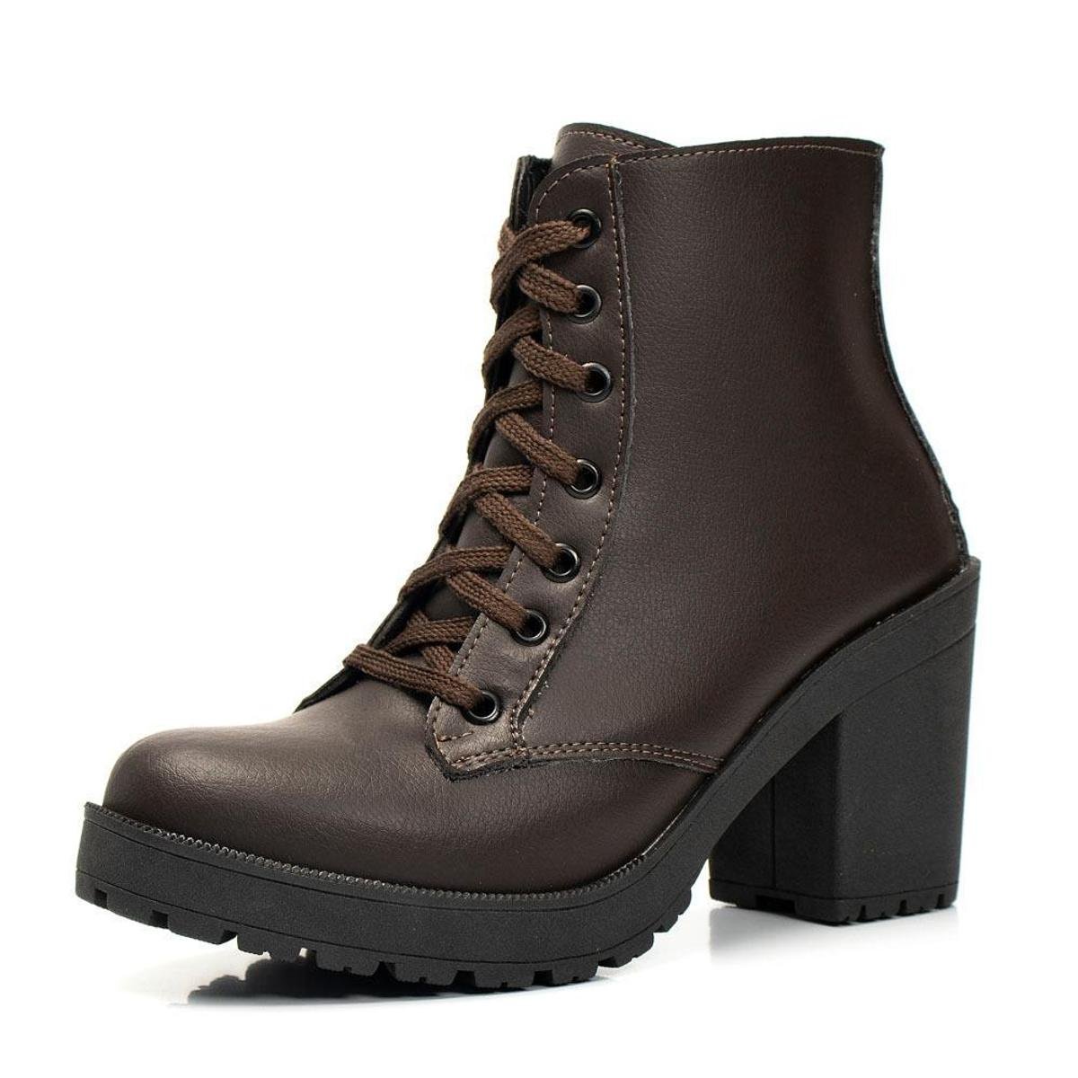 Bota Coturno Navit Feminina Shoes Tratorada Cano Curto Menor preço em Bota Coturno Navit Feminina Shoes Tratorada Cano Curto