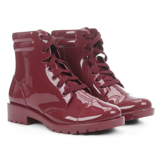 Bota Coturno Petite Jolie Iggy Feminina - Vinho