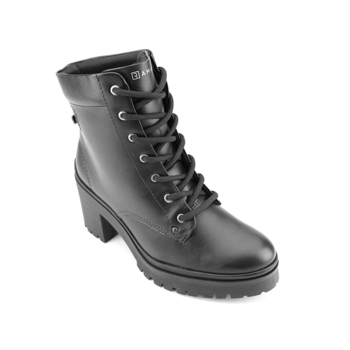 Bota Coturno Ramarim Ankle Boot 2050103 Feminina - Preto Menor preço em Bota Coturno Ramarim Ankle Boot 2050103 Feminina - Preto