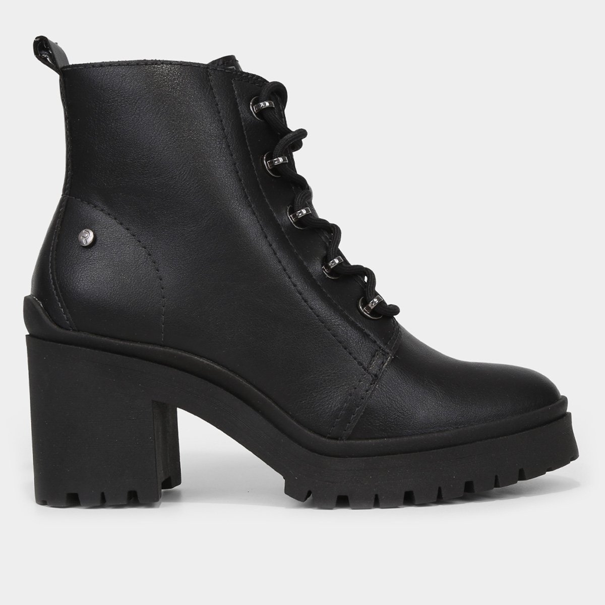 Bota Coturno Ramarim Salto Médio Tratorada Feminina