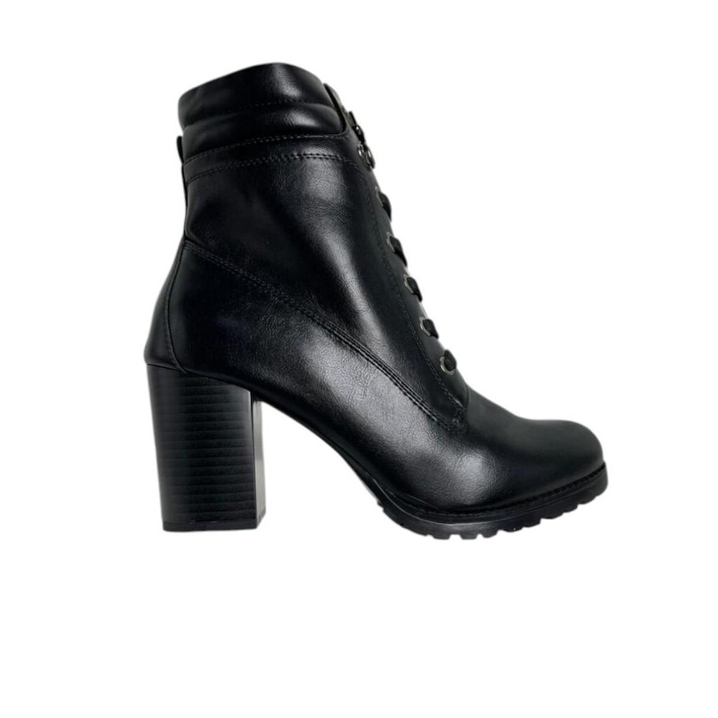 Bota Coturno Salto alto Mooncity - Preto