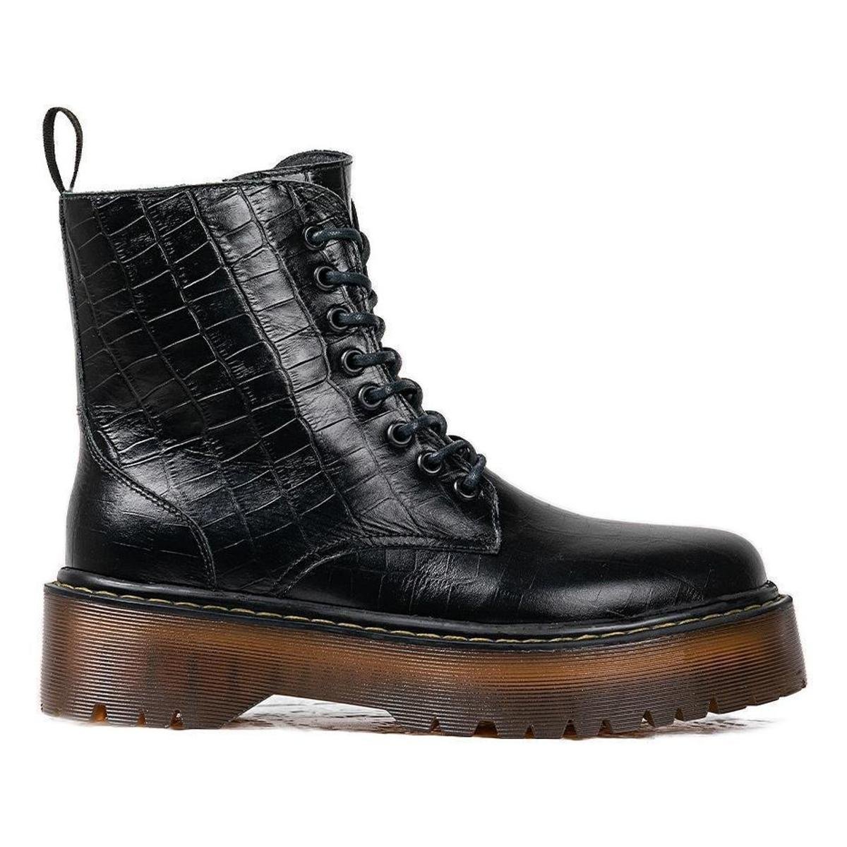 Bota Coturno Shelter Couro Sola Tratorada Venus Urban Feminina