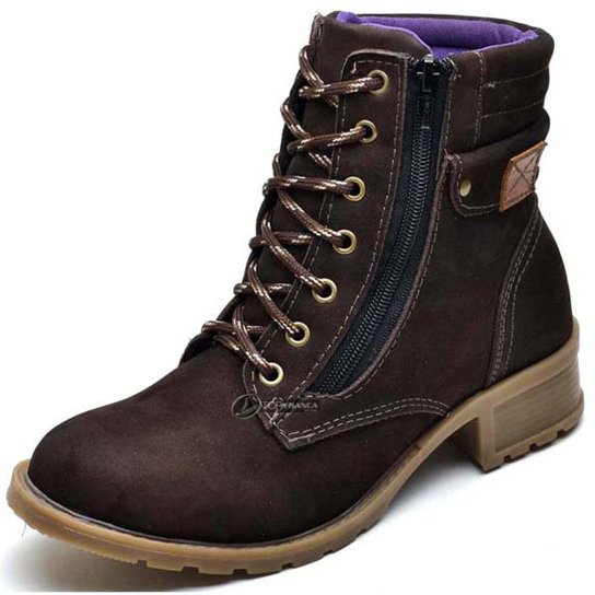 Bota Coturno Top Franca Shoes Feminino - Cafe