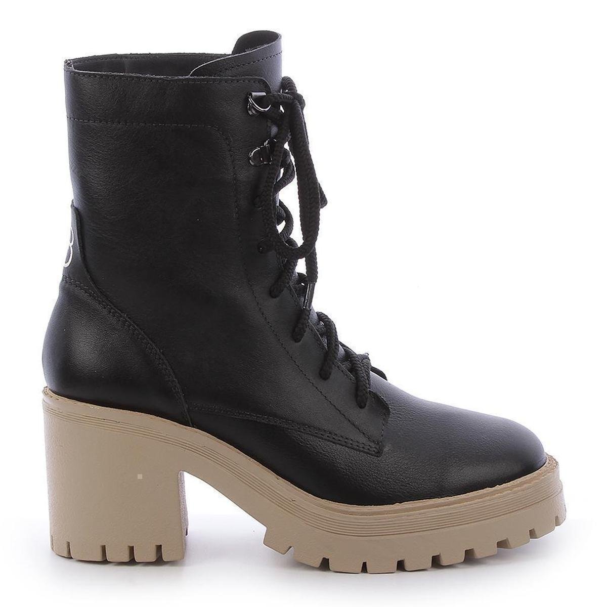 Coturno Bota Boaonda Boaonda Coturno Marie Cherry Saia De Couro