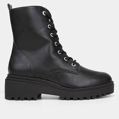 Bota Coturno Via Marte Cano Médio Feminina - Feminino