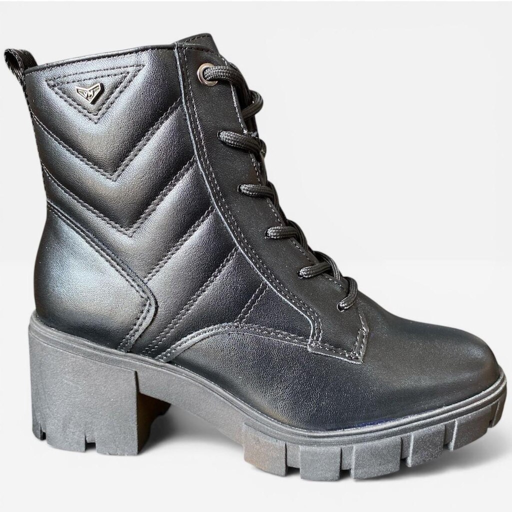 Bota Coturno Via Marte Feminina Salto Bloco Tratorada Conforto