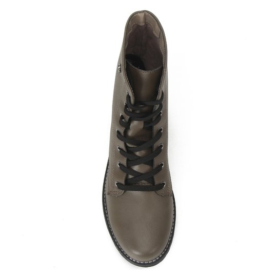 Bota Coturno Via Marte Flatform Feminina - Verde