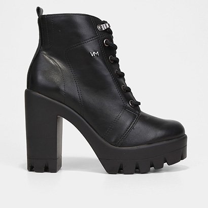 Bota Coturno Via Marte Salto Alto Feminina - Feminino