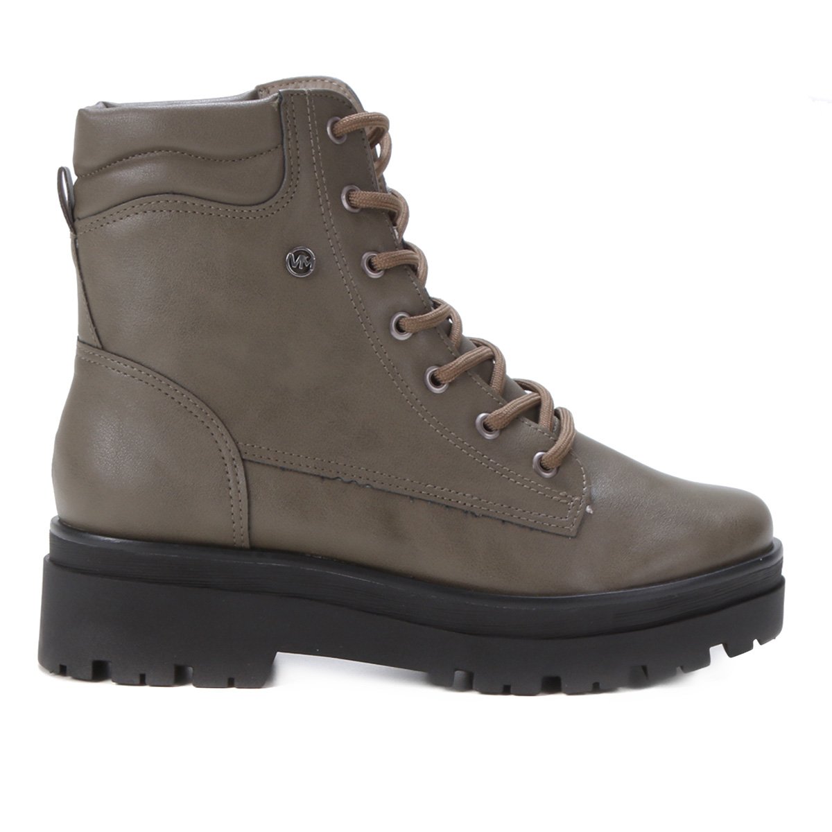 Bota Coturno Via Marte Tratorada Feminina - Verde Militar Menor preço em Bota Coturno Via Marte Tratorada Feminina - Verde Militar