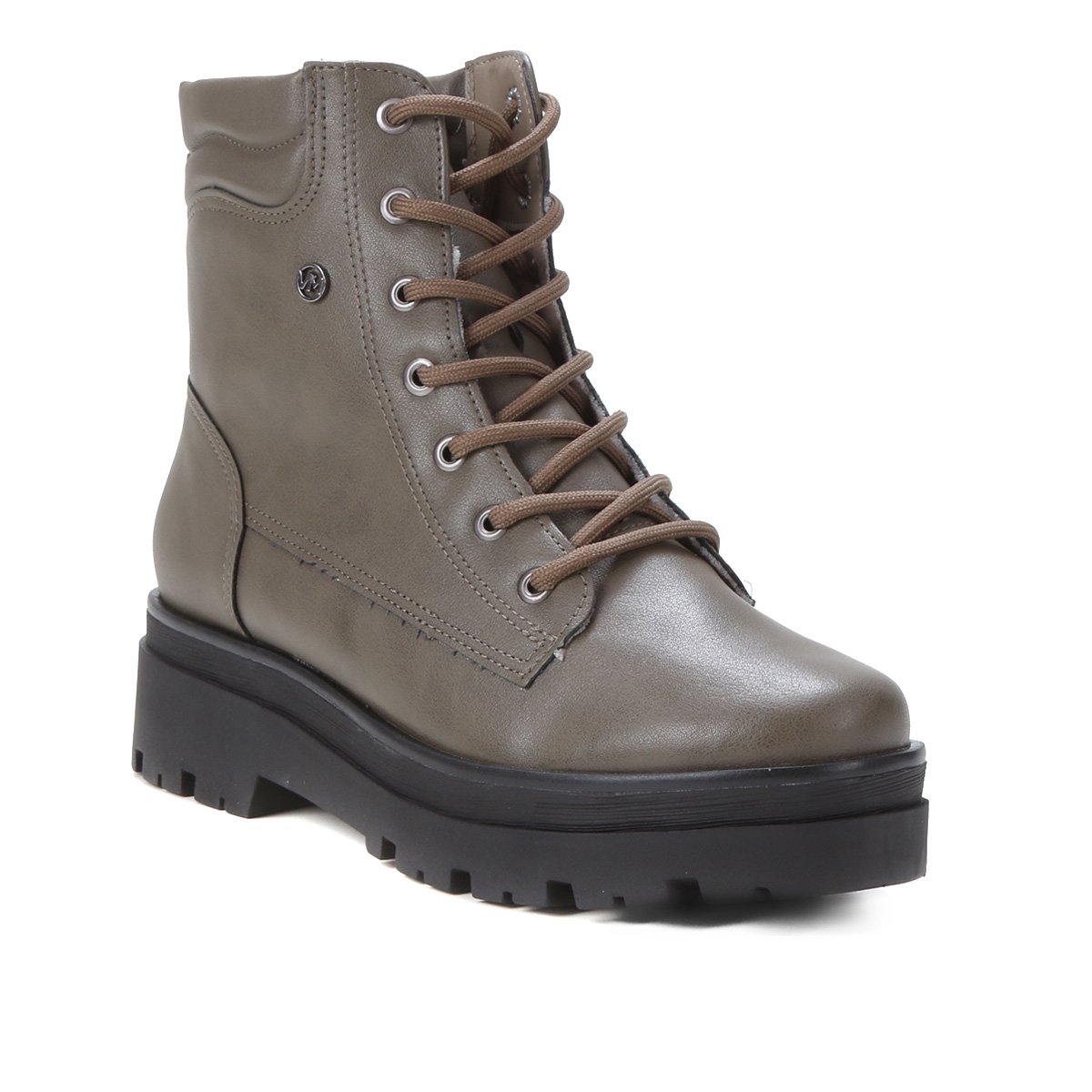 Bota Coturno Via Marte Tratorada Feminina - Verde Militar | Zattini