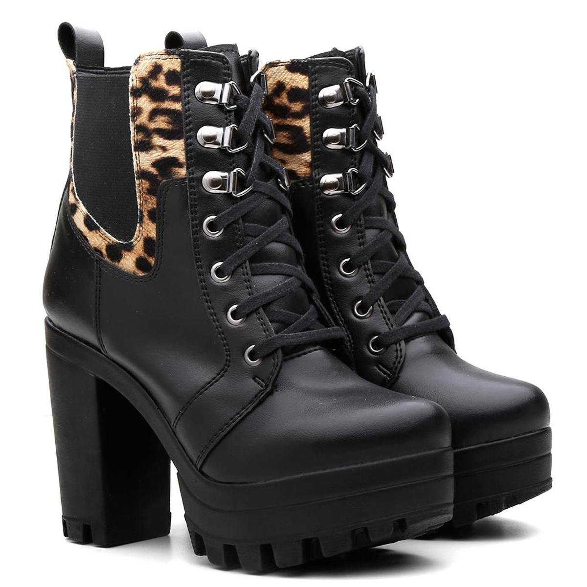 Bota Coturno Vicerinne Tratorada Feminina - Preto e Marrom é ruim? Bota Coturno Vicerinne Tratorada Feminina - Preto e Marrom é boa?