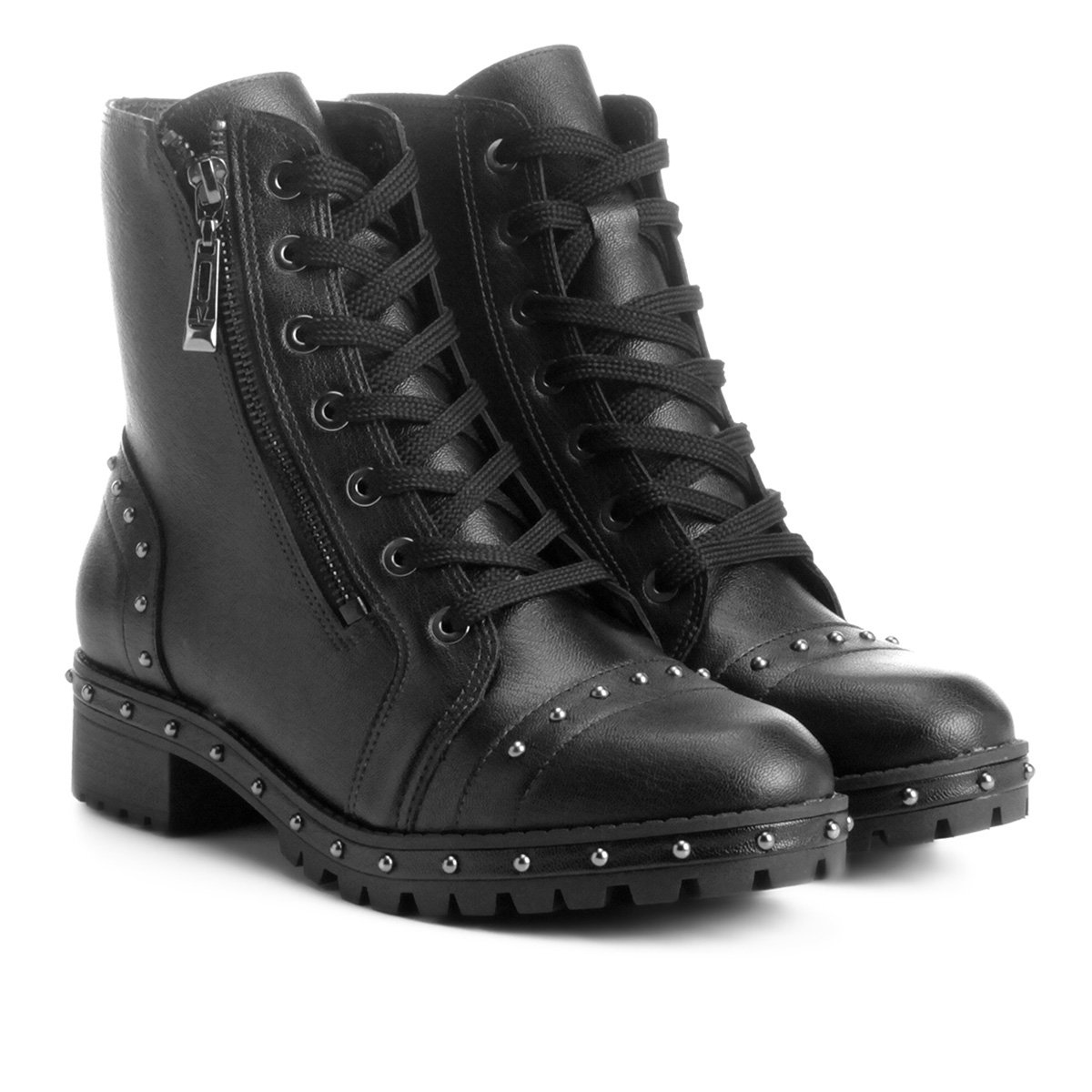 bota coturno vizzano tachas preto