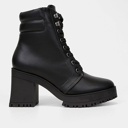 Bota Coturno Vizzano Salto Alto Feminina - Feminino