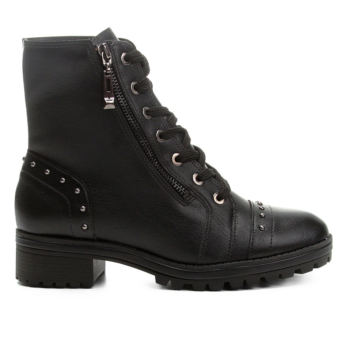 bota coturno vizzano tachas preto