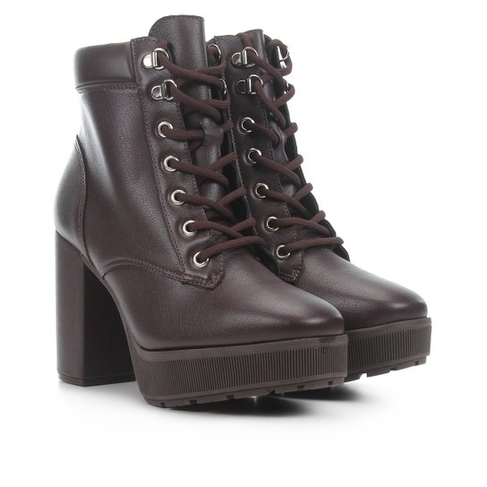 Tratorada Coturno Feminino Vizzano Verniz Vizzano Cano Curto