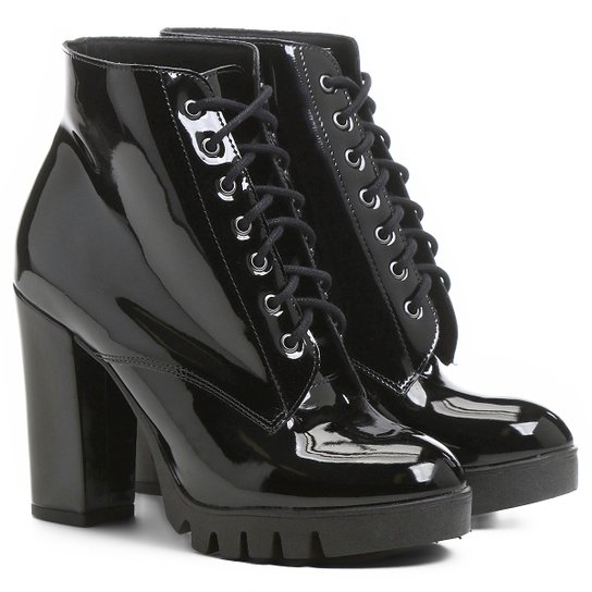 Bota Coturno Zatz Tratorada Feminina - Preto