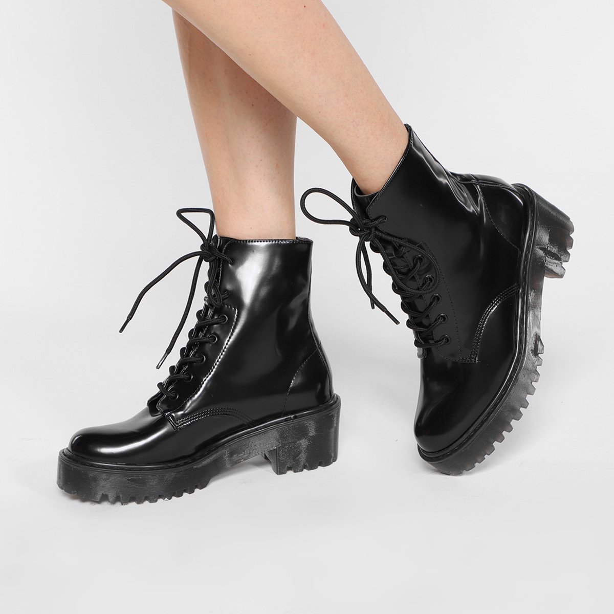 Shoe Coturno Zatz Tratorado Sapato Oxford Bota Coturno Feminino