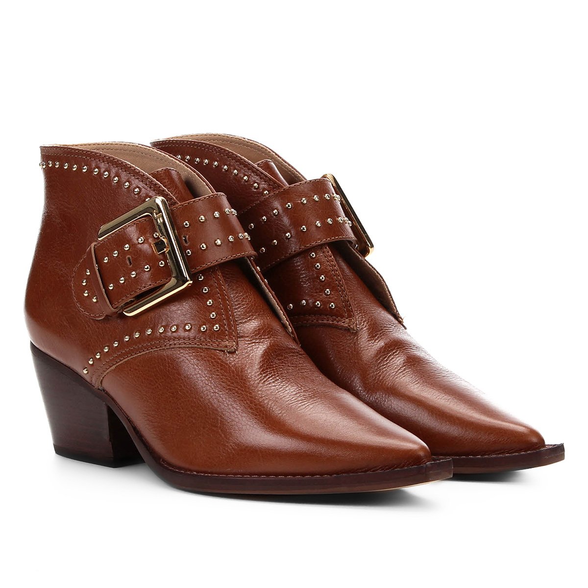 Bota Country Couro Jorge Bischoff Salto Grosso Fivela Feminina - Café Menor preço em Bota Country Couro Jorge Bischoff Salto Grosso Fivela Feminina - Café