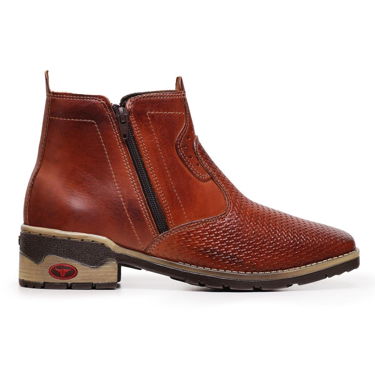Bota Country Masculina Cano Curto Bico Quadrado Country Couro Legítimo Menor preço em Bota Country Masculina Cano Curto Bico Quadrado Country Couro Legítimo