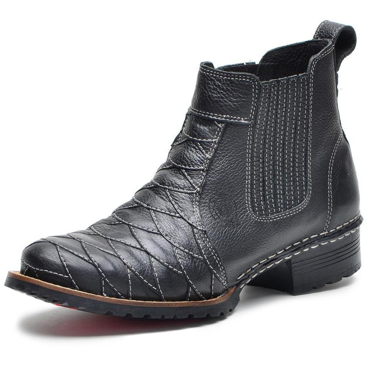Bota Country Masculina Escamada Cano Curto Texana Botina