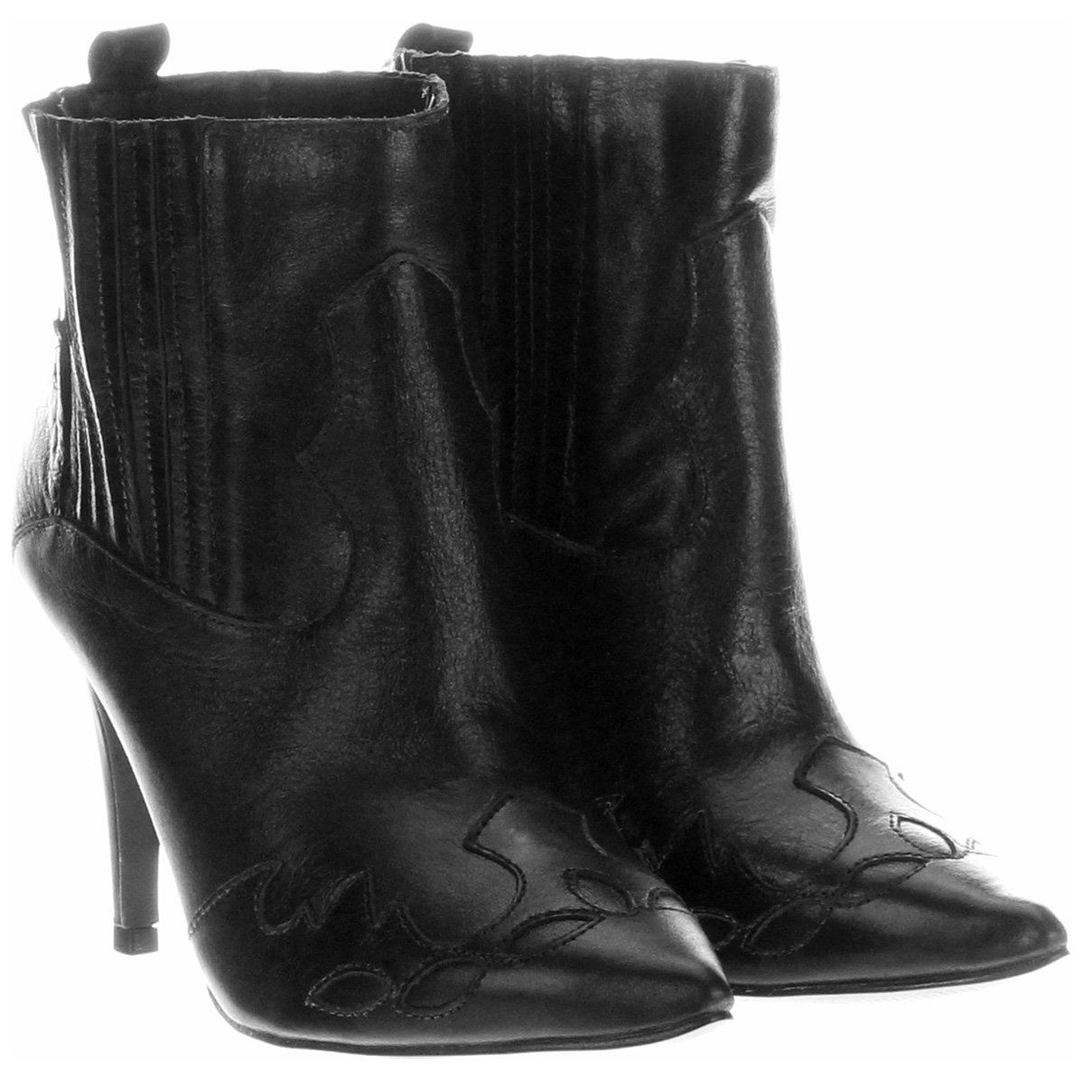 bota country cano curto com recorte