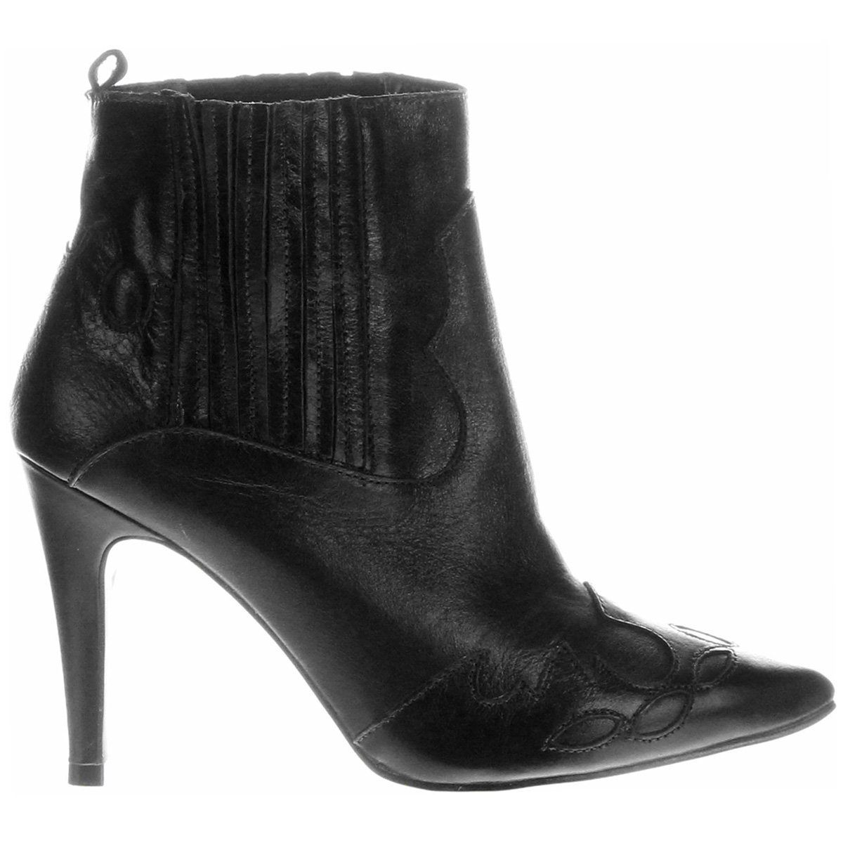bota country cano curto com recorte