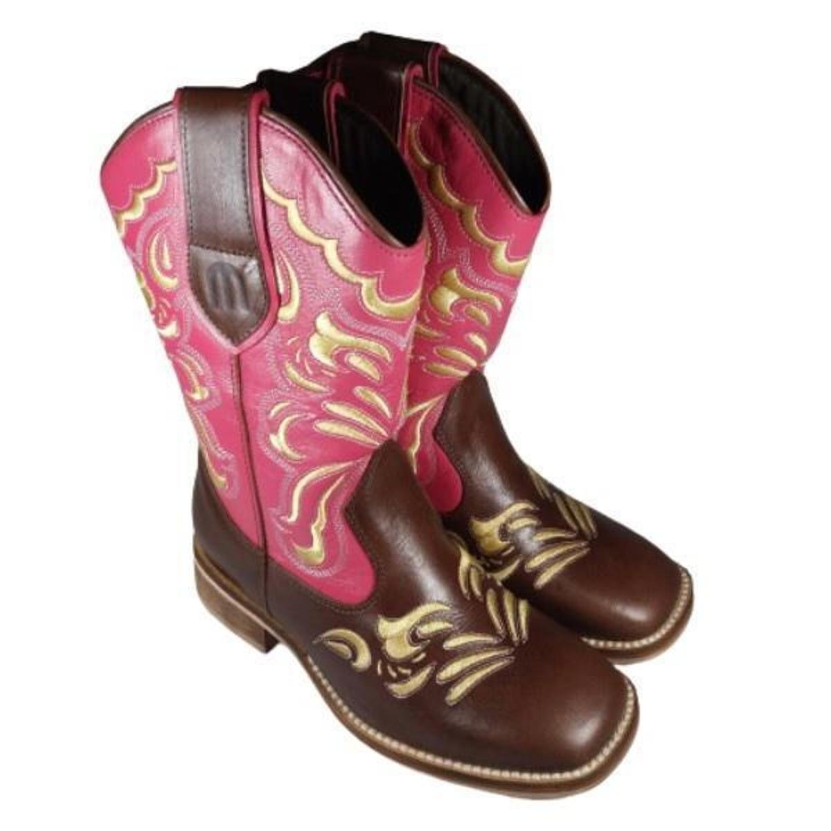 Bota Country Texana Feminina - Tabaco Menor preço em Bota Country Texana Feminina - Tabaco