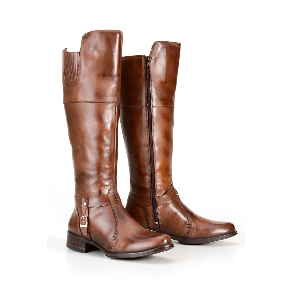 Bota Country Texana Montaria Salto Baixo Cano Longo Capelli Zattini