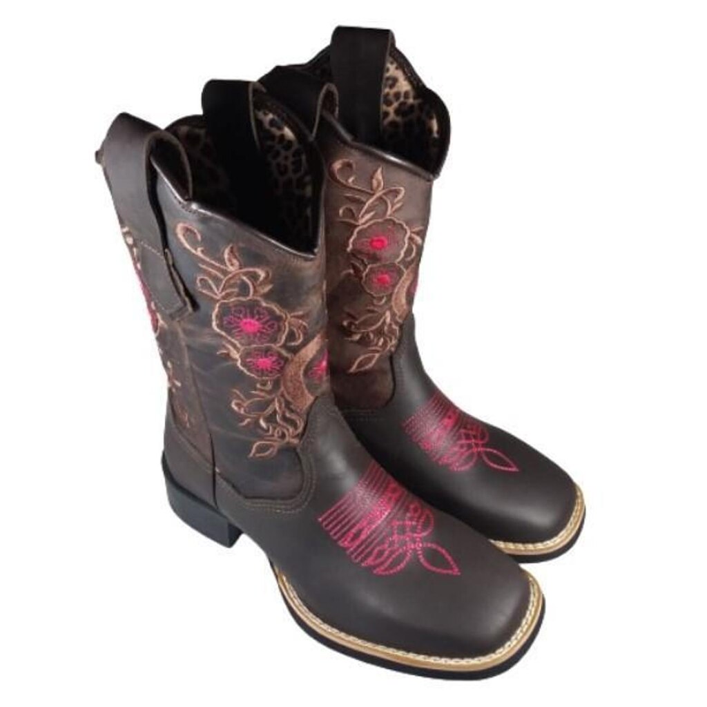 Bota Country Texana Nashville em Couro Fossil 308