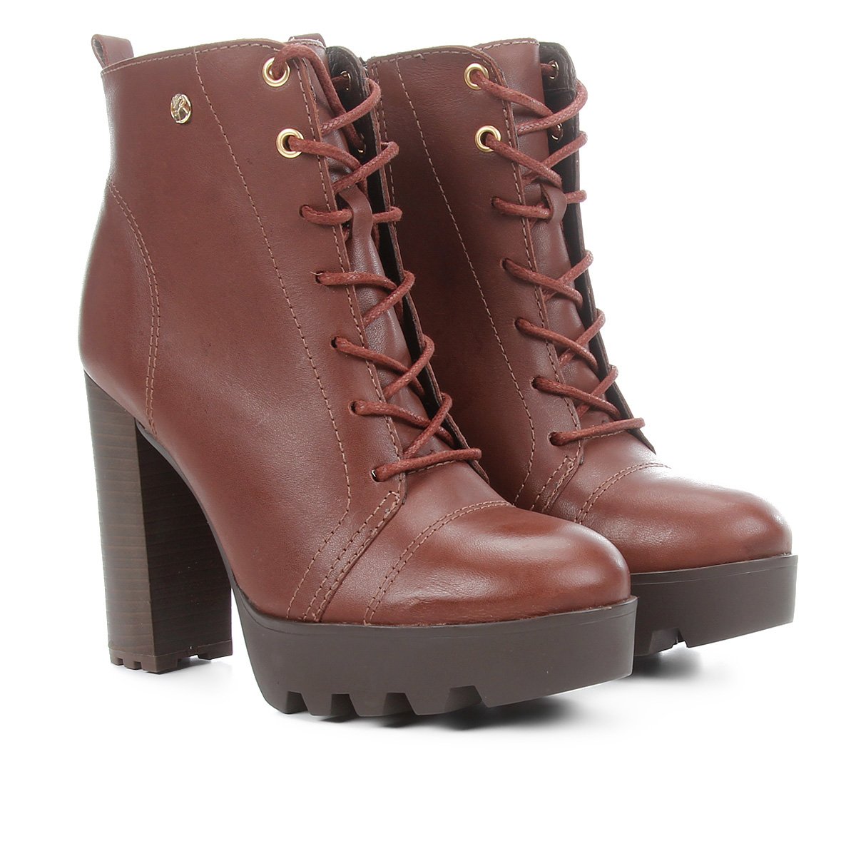 Bota Couro Bottero Coturno Salto Alto Tratorado Feminina - Café é ruim? Bota Couro Bottero Coturno Salto Alto Tratorado Feminina - Café é boa?