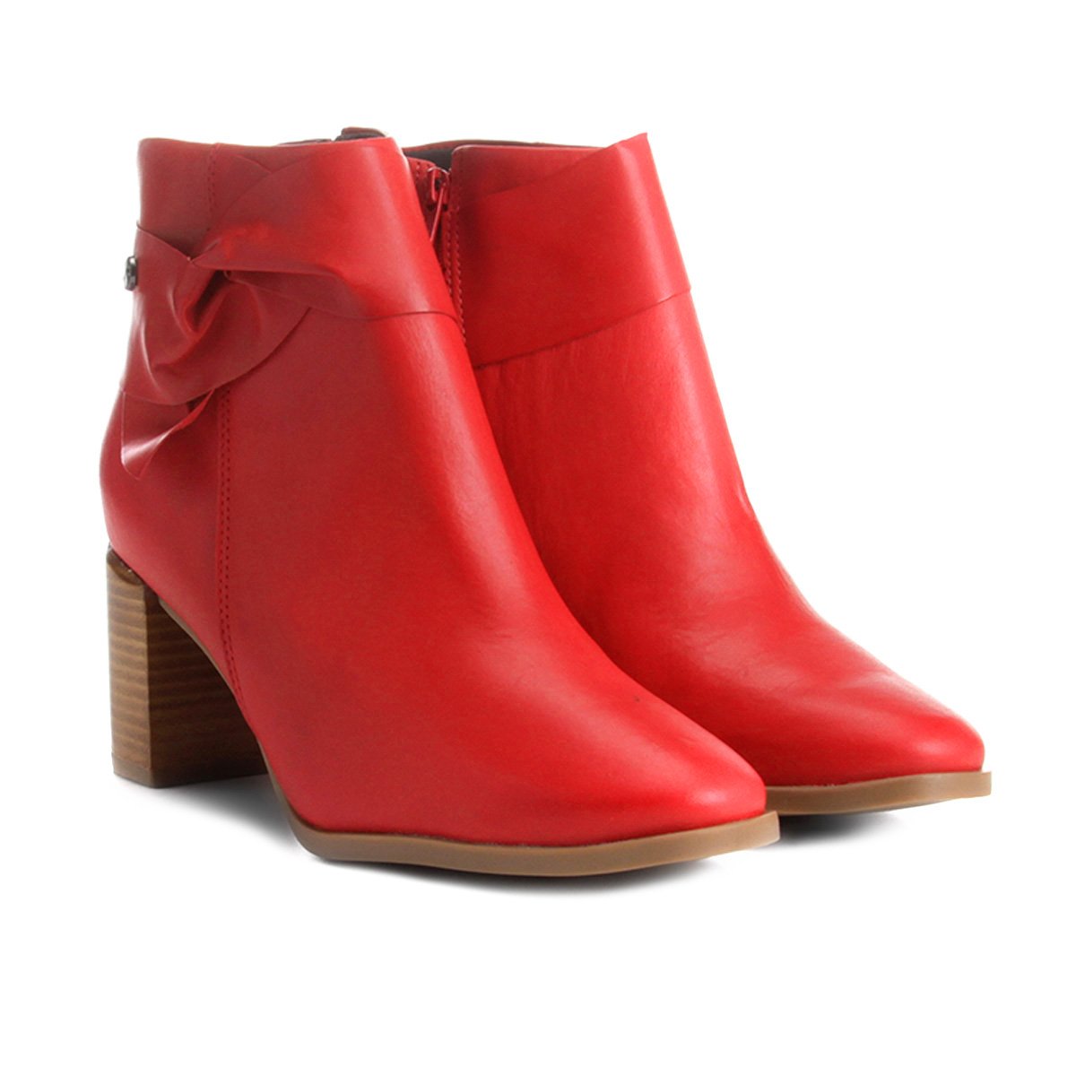 bota cano curto bottero vermelha